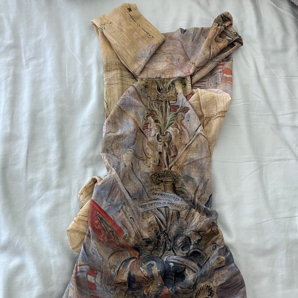 Elegant Beige and Multicolor Women's Dress
